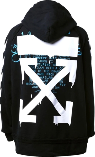 Off-White Black 'Golden Ratio Drip' Hoodie | Incorporated Style