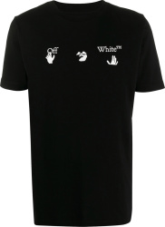 Face & Hands Logo Print Black T-Shirt