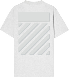 Off White Grey And Grey Diag Logo T Shirt