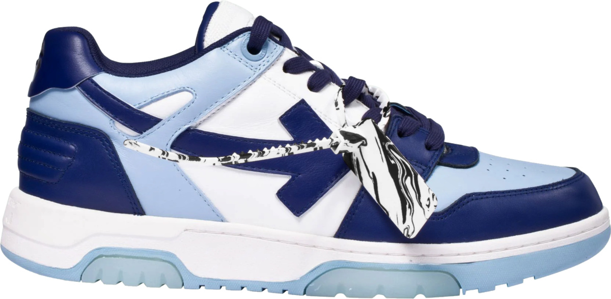 Off-White Light Blue & Navy 'OOO' Sneakers | Incorporated Style