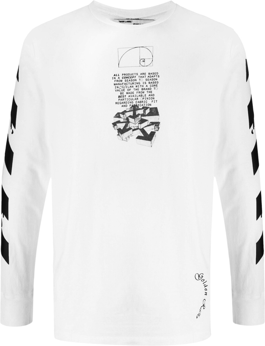 Off-White White 'Dripping Arrows' Long Sleeve T-Shirt | Incorporated Style