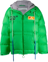 Off White Neon Green Puffer Jacket