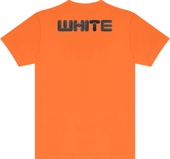 Off White Orange And Black Logo T Shirt
