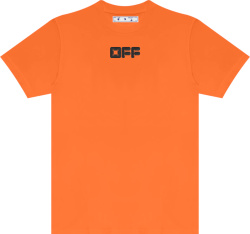Off White Orange Block Logo Tee