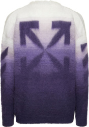 Off White Purple Gradient Arrows Sweater