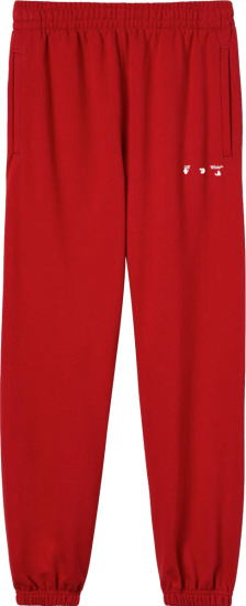 Off White Red Diag Outline Sweatpants