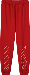Red 'Diag Outline' Sweatpants