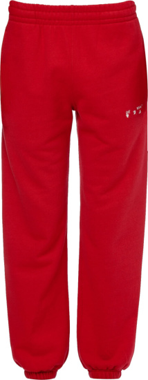 Off White Red Face Logo Sweatpants
