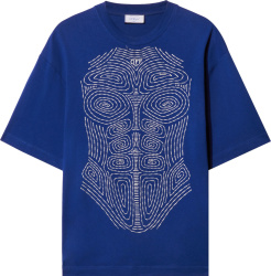 Blue 'Body Stitch' T-Shirt