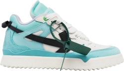 Off White Turquoise And White Sponge Sneakers