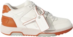 Off White White And Brick Brown Low Top Out Of Office Sneakers