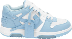 Off White White And Light Blue Low Top Ooo Sneakers