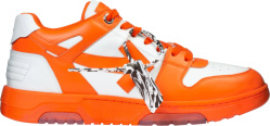 Off White White And Orange Out Of Office Low Top Sneakers