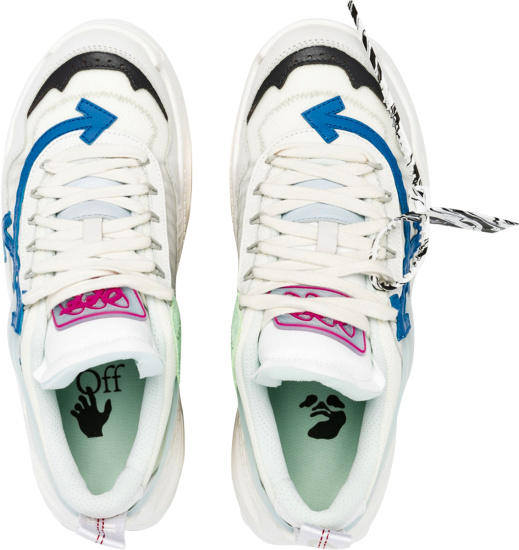 Off White White Blue Pink Odsy 1000 Sneakers