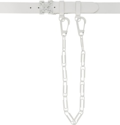 White Double-Arrow Chain Belt