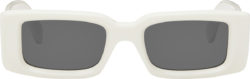 Off White White Rectangular Arthur Sunglasses