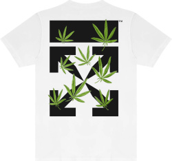 Off White White Weed Arrows T Shirt