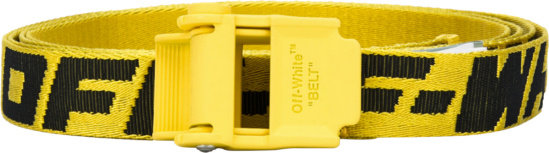 Off White Yellow Industrial 2 Belt