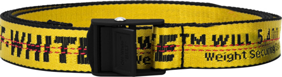 Off White Yellow Industrial Belt