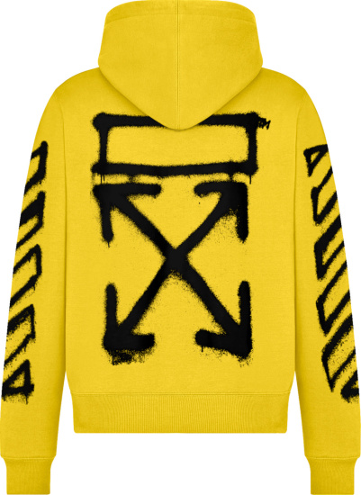 Off-White Yellow 'Spray Marker' Hoodie | Incorporated Style
