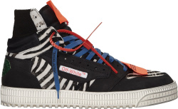 Black & Zebra High-Top 'Off-Court 3.0' Sneakers