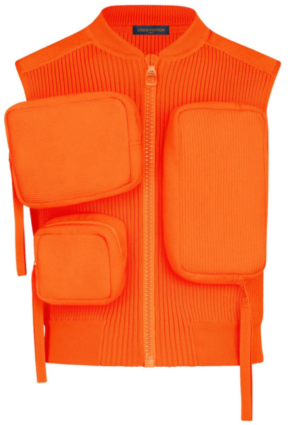 Orange Louis Vuitton Ribbed Utility Vest