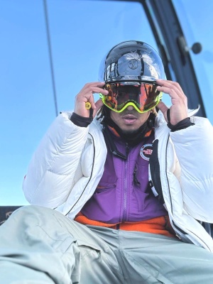 Ozuna Louis Vuitton Ski Helmet Yellow Ski Goggles Kith X Adidas Puffer And Nothface Fleece