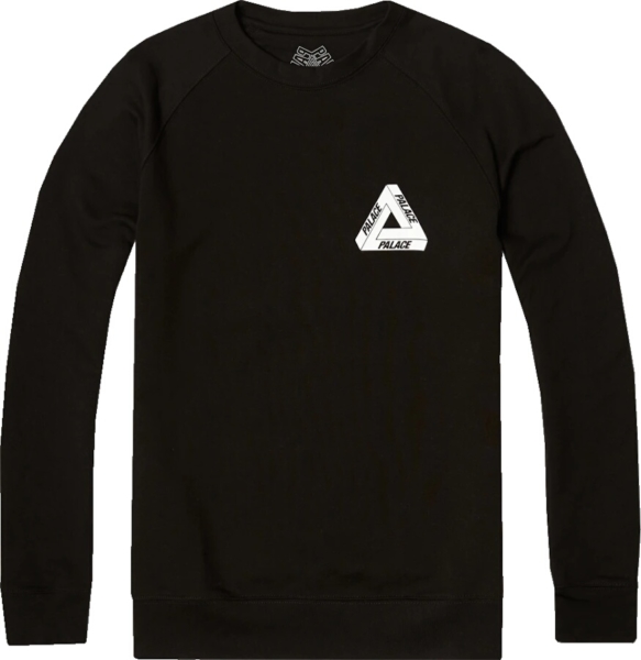 Palace Tri Line Black Crewneck Sweatshirt