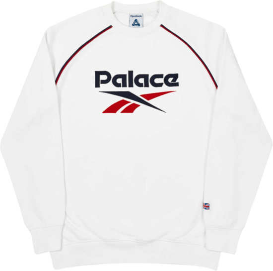 Palace X Reebok White Pbok Sweatshirt