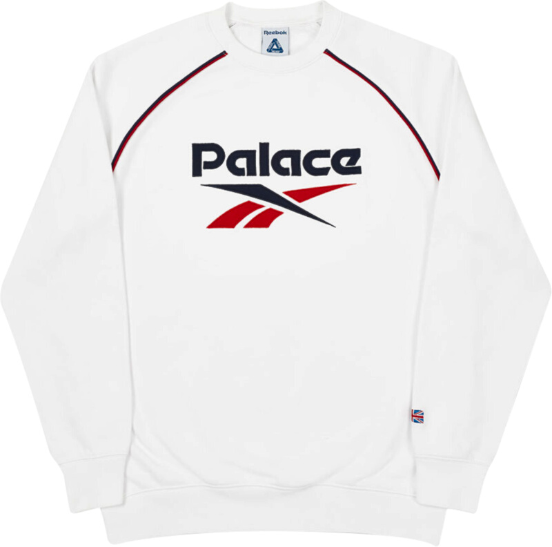 Palace x Reebok White 'P-Bok' Sweatshirt | Incorporated Style