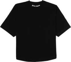 Palm Angels Black Collar Logo T Shirt