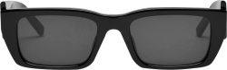 Palm Angels Black Offset Sunglasses