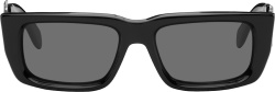 Palm Angels Black Rectangular Side Logo Sunglasses
