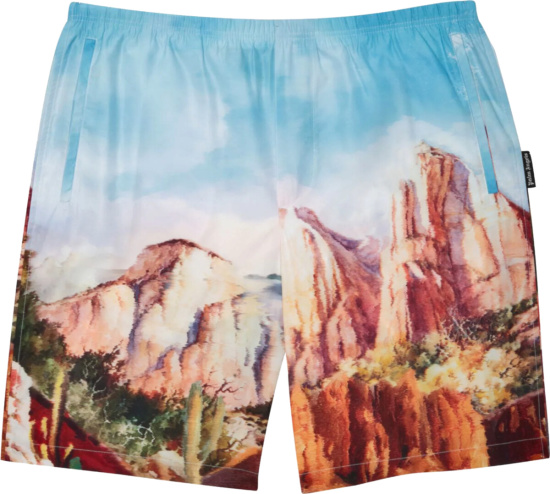 Palm Angels Desert Print Swim Shorts