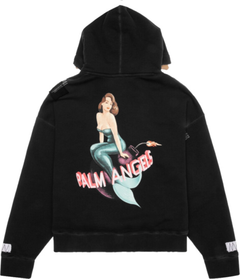 Palm Angels Black Double Layered Hoodie | Incorporated Style