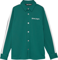 Forest Green & White-Stripe Snap Shirt
