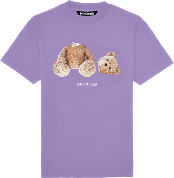 Palm Angels Lavender Headless Teddy Bear T Shirt