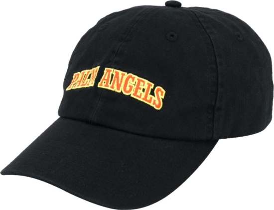 Palm Angels Logo Embroidered Black Hat