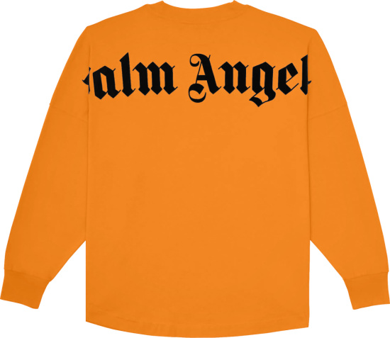 Palm Angels Orange Oversized Long Sleeve T Shirt