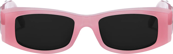 Palm Angels Pink Clear Sunglasses