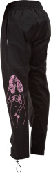 Palm Angels Pink Exotic Woman Print Black Trackpants