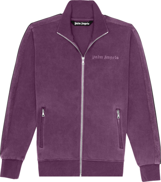 Palm Angels Purple Garment Dyed Track Jacket