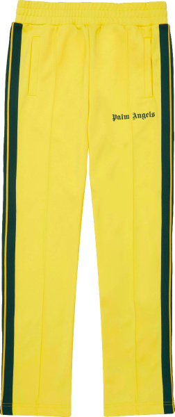 Palm Angels Yellow And Green Stripe Trackpants