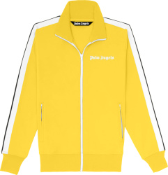 Palm Angels Yellow And White Stripe Track Jacket