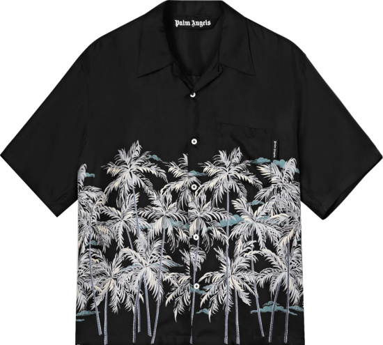 Palm Angles Black And White Palm Tree Shirt