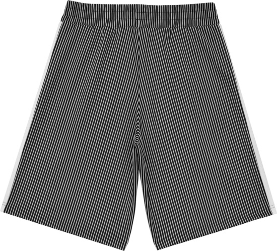 Palm Angles Black White Striped Track Shorts
