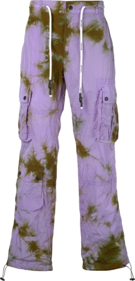 Palm Angles Purple And Brown Tie Dye Cargo Pants