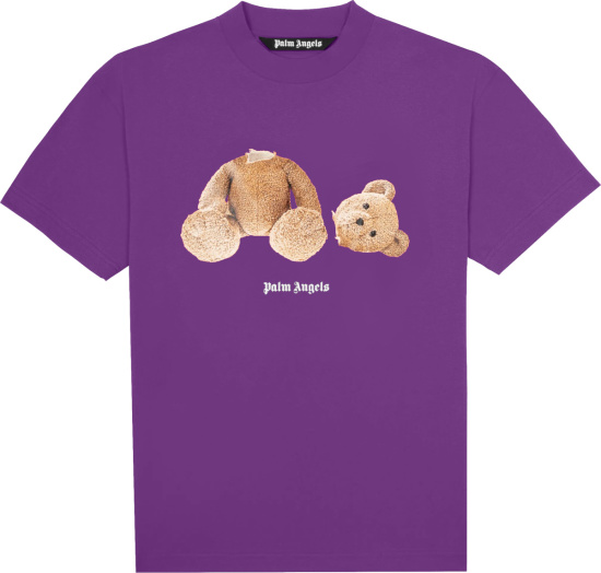 Palm Angles Purple Teddy Bear T Shirt
