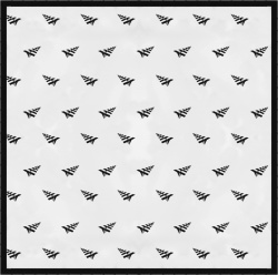 Paper Planes White Allover Striped Planes Logo Handkerchief