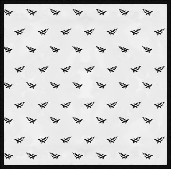 Paper Planes White Allover Striped Planes Logo Handkerchief